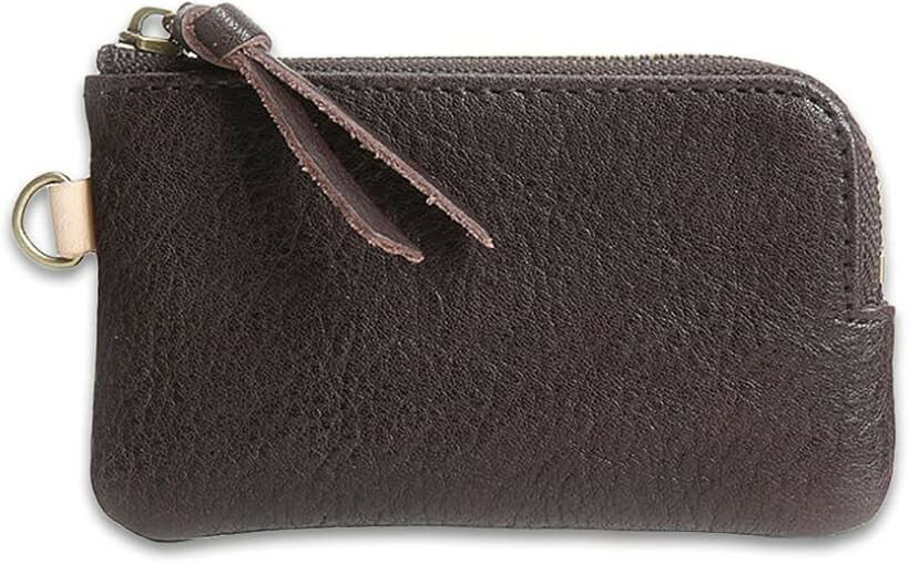 B, F, H, P - スマート小銭入れ コインケース 革職人監修 本革 植物タンニンなめし革 メンズ Dark Brown (Dark Brown)
