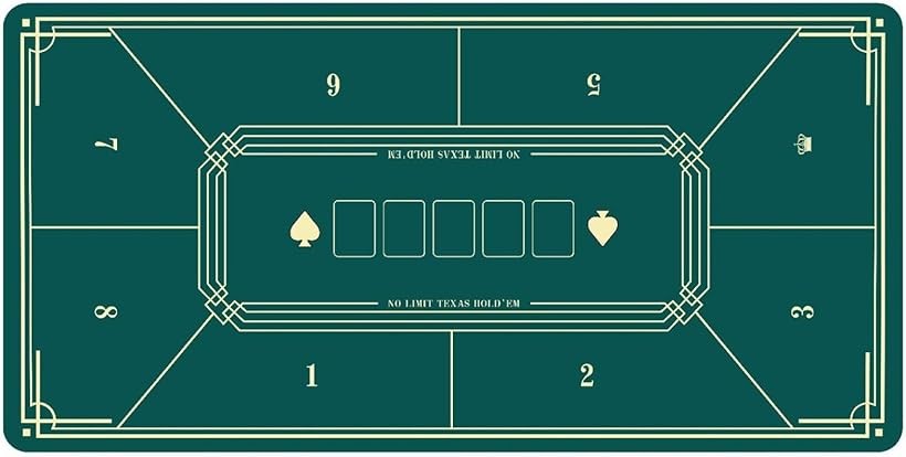 HOTQ ポーカーマット ポーカーテーブル 樹脂マット ホールデム ポーカーゴムマット 40x80x0.2cm (グリーン)