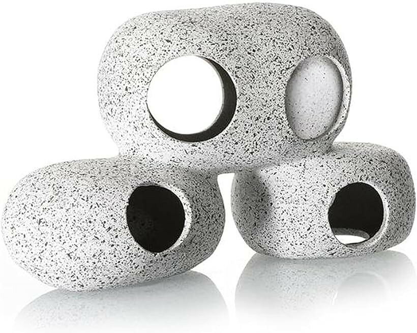 水槽 オブジェ 隠れ家 石 岩 アクアリウム オーナメント シェルター 陶器 メダカ 熱帯魚 金魚  ...