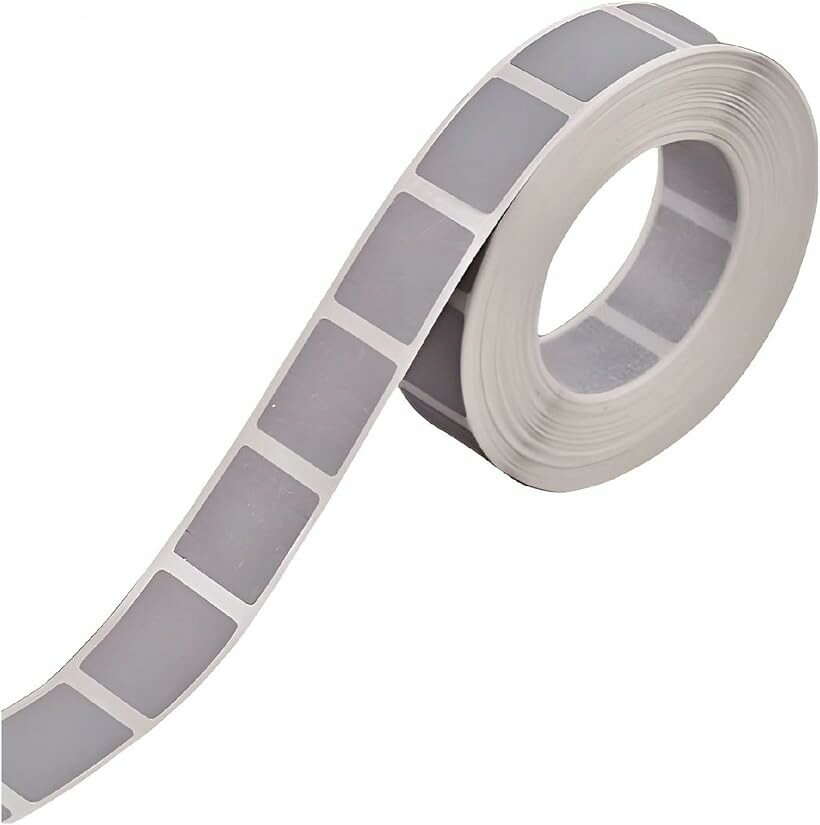 Rakuten - シルバー スクラッチ シール 1000枚 削れる ステッカー 長方形 正方形 16x18mm (シルバー, 16x18mm)