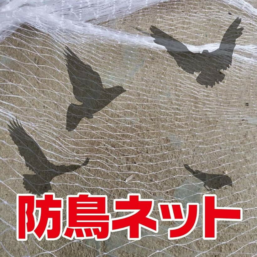 透明 防鳥ネット ベランダ 鳥よけ 網 田畑 鳥害対策 ＆ 結束バンド 100本 3mx15m (...