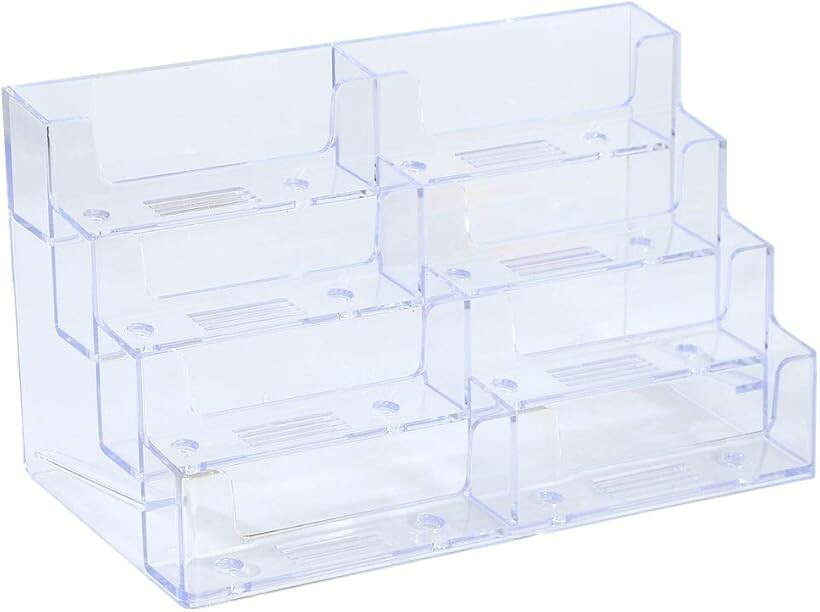バリエーションコード : 2b4j3nnx33商品コード2b834pn54o商品名名刺スタンド 名刺立て カード立て 名刺 カード ホルダー スタンド ケース ディスプレイ オフィス 受付 アクリル 収納 展示 設置ブランドTKYカラー透明サイズ等2列4段「スッキリ収納」名刺やショップカードの展示にお使い頂ける名刺スタンドです。クリアでシンプルなデザインかつ階段形状のため名刺の文字がはっきりと見える構造になっております。「様々な用途に」コンパクトなサイズですのでカウンターやレジ横の狭いスペースにも設置いただけます。展示会や説明会などのイベントでの展示にもお使いいただけますので、ぜひ名刺の整理や展示にお役立てください。「商品詳細」商品内容：本体1個、サイズ：縦8.5cmx横19.5cmx高さ10cm、カラー：クリアTKYオリジナルパッケージでご提供しております。仕入れ状況により一部仕様変更がある場合がございます。商標登録第6113063号※ 他ネットショップでも併売しているため、ご注文後に在庫切れとなる場合があります。予めご了承ください。※ 品薄または希少等の理由により、参考価格よりも高い価格で販売されている場合があります。ご注文の際には必ず販売価格をご確認ください。※ 沖縄県、離島または一部地域の場合、別途送料の負担をお願いする場合があります。予めご了承ください。※ お使いのモニタにより写真の色が実際の商品の色と異なる場合や、イメージに差異が生じることがあります。予めご了承ください。※ 商品の詳細（カラー・数量・サイズ 等）については、ページ内の商品説明をご確認のうえ、ご注文ください。※ モバイル版・スマホ版ページでは、お使いの端末によっては一部の情報が表示されないことがあります。すべての記載情報をご確認するには、PC版ページをご覧ください。