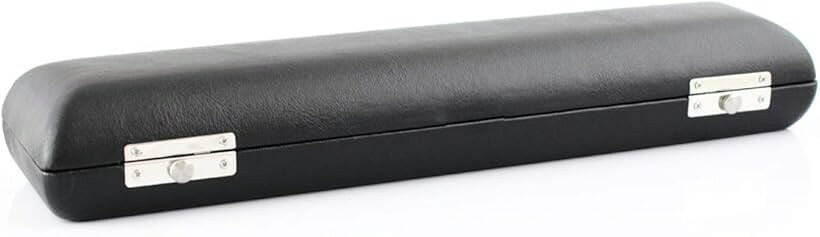 フルート ハードケース 黒 レザータイプ 木管楽器 収納 16穴用 (16穴用)
