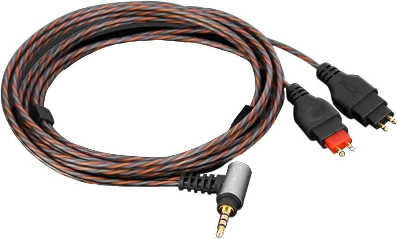 ヘッドホンケーブル 2pin リケーブル バランス 交換用 HD650 HD600 HD580に対応 マイクなし 4芯 L型 2.5mm 単結晶銅 (2.5mm)