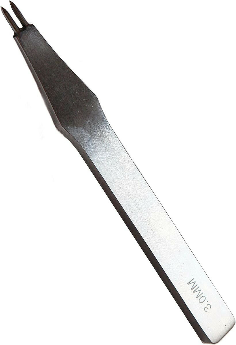 丸目打ち レザークラフト ツール 工具鋼 打ち具 内縫い a171 4mm 2歯 (4mm 2歯)