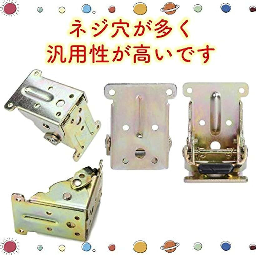 エムラインストアの折れ 脚 金具 折りたたみ テーブル用 DIY 4 個 セット｜アングル3