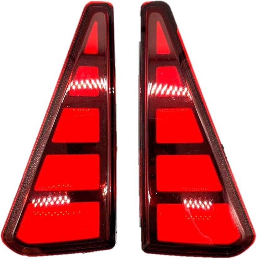 ブロック ファイバー LED リフレクター レッドパネル 左右2個セット TOYOTA 80系 NOAH VOXY ブレーキ連動 リア スモール テール ランプ ライト デイライト (レッド)