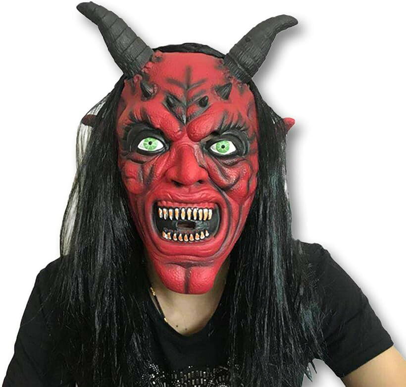 赤鬼 マスク ハロウィン パーティー 学園際 用 仮面 コスプレ (赤)
