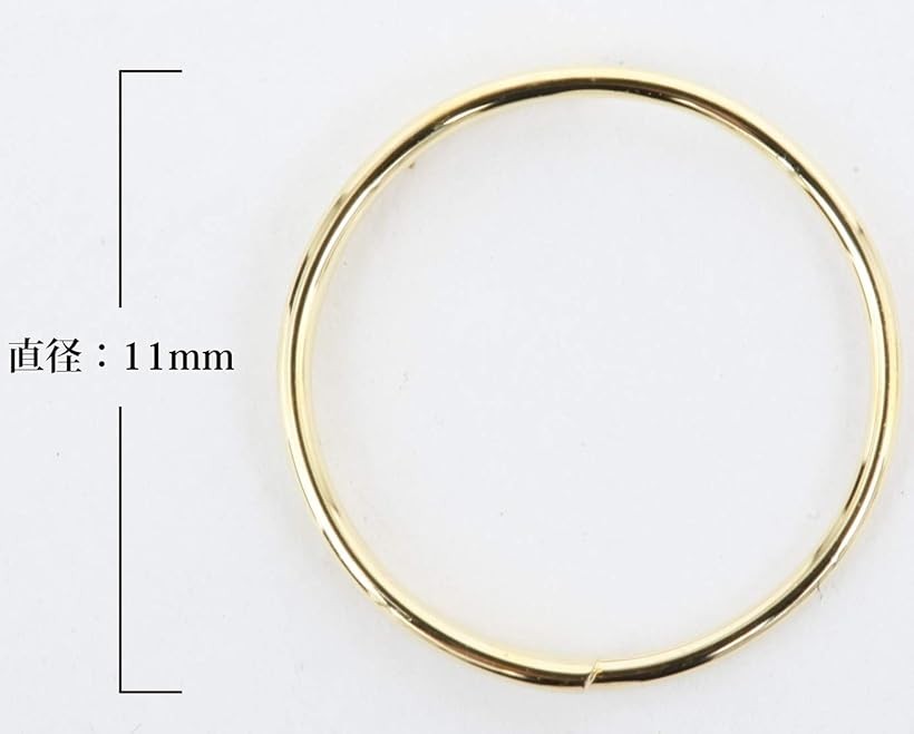 サンキャッチャー パーツ 丸カン リング アクセサリー 金色 500個 直径11mm 巻き数1.5 (金色 500個, 直径11mm 巻き数1.5) 2