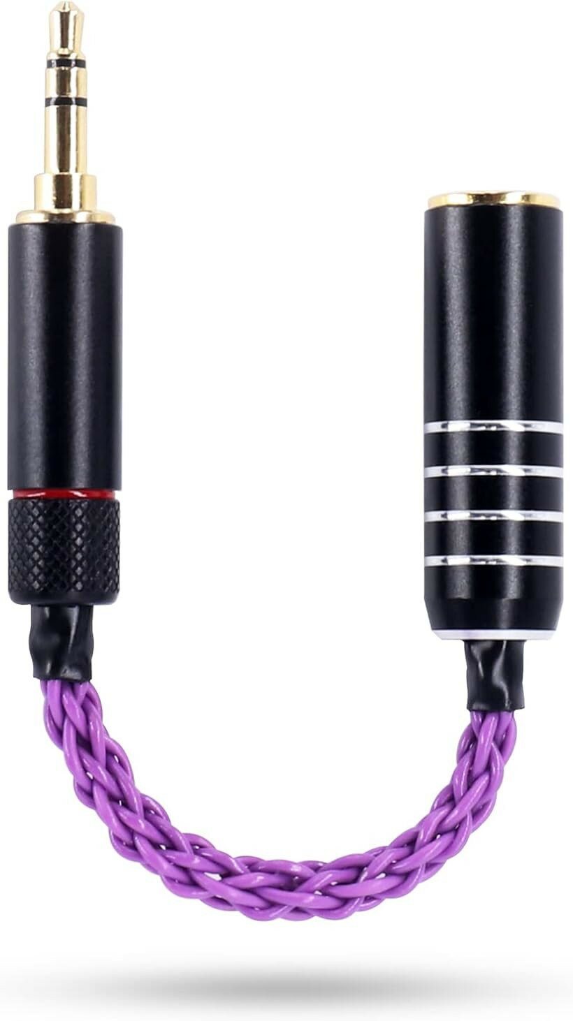 Transformers, Conversion Plugs - 変換ケーブル バランス接続ケーブル ジャック 3.5mm 三極 オス＞ 4.4mm 五極 メス8芯 10cm (3.5mm三極（オス）-- 4.4mm五極（メス）)