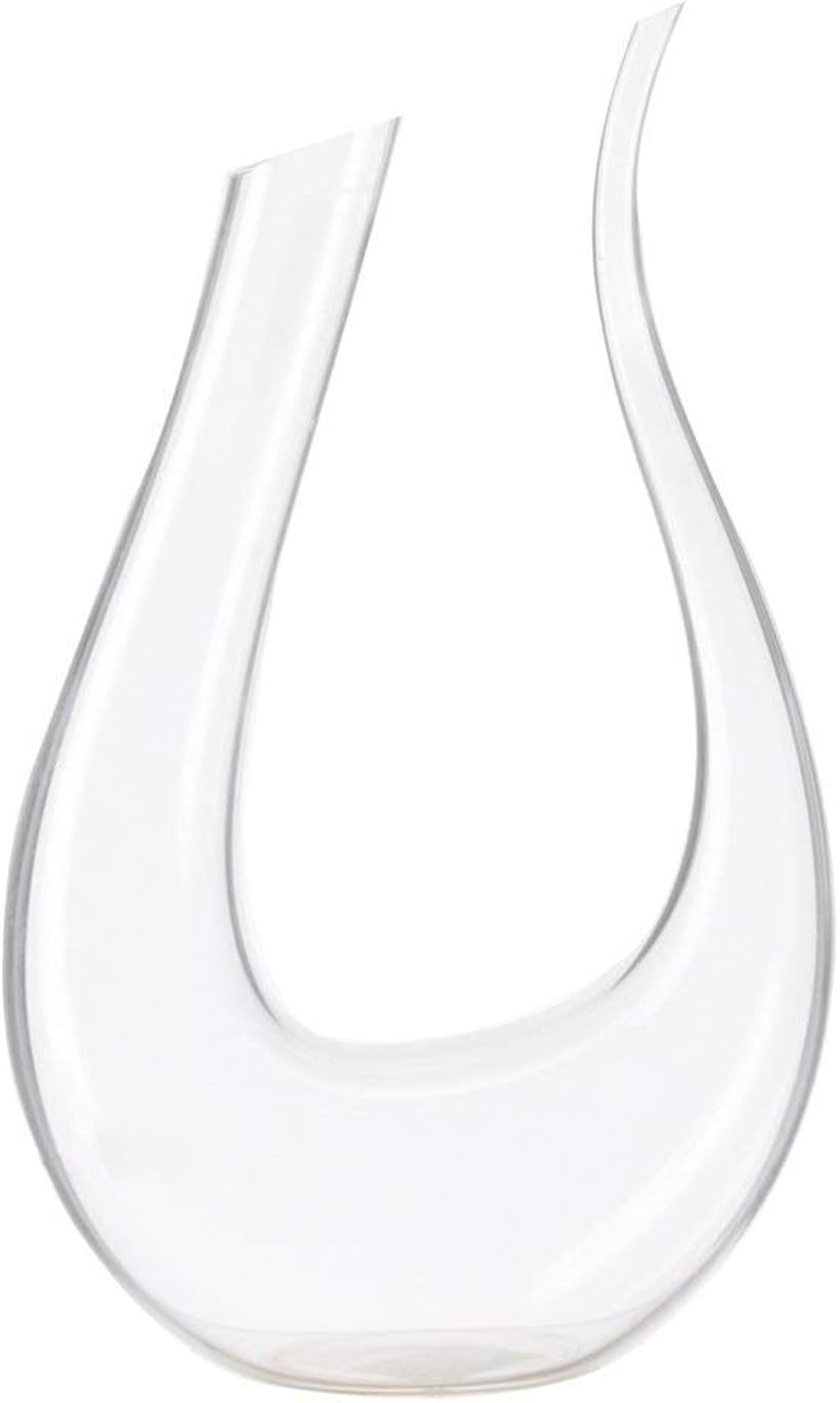Decanters - morningplace U字型 ホーン ワイン ウィスキー デカンタ クリスタルガラス 1200ml 1個. (1個.)