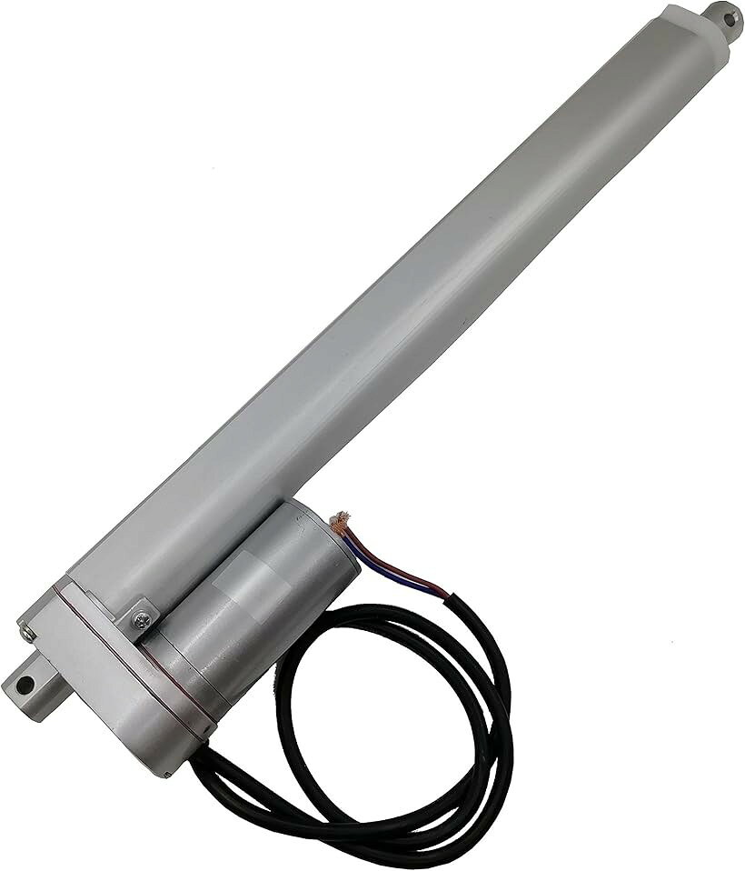 バリエーションコード : 2bf2julo4b商品コード2b8pftpcvw商品名電動 シリンダ アクチュエータ 750N 10mm/s DC 12V 農業 産業 リフター 福祉 介護 リフト DIY 300mmブランドAuroraカラー300mm・DC12V専用のリニア電動アクチュエータです。＊力とパター速度は反比例します。力がないものは速度があり、力があるものが速度が遅くなります。用途に応じてご検討ください。・内部小型モーターにより先端のロット部分がストロークします。工作機械や産業用機械、また工夫次第で様々な用途にご使用いただけます。＊防水ではありません。・プッシュロッドは、DCモーターとスクリュードライブによって駆動されます。伸縮ロッドは伸びるだけで回転はできません。モーターは正と負です。モーターがアイドリングして燃焼することはありません。＊入力電圧:DC12V＊定格電力:20W 最大:30W＊最大ストローク長:約50mm/80mm/100mm/150mm/200mm/250mm/300mmからお選びください。＊スピード:10mm/s(1秒に1cm稼働。負荷や電圧により変化あり)＊推力750N＊定格電流:1A(rated current 1A)＊動作温度:-15℃～+60℃＊パター素材: アルミニウム合金＊生産時につく小傷が付いてしまう場合がございます。またパッケージ・説明書・仕様書もございません。＊製品の適用範囲：「比較的重めなもの」、テレビリフティングテーブル、マッサージテーブル、電動ベッド、医療用椅子、電気機器、マイクロ機器、電気ソファ、カメラスタンド、ビデオカメラなど。＊取扱説明書、仕様書は付属しません。＊取り付け、使用方法に関するサポートは致しかねます。＊ご自身で取り付けなどが出来ない、使用の知識がない方は購入をオススメしません。※ 他ネットショップでも併売しているため、ご注文後に在庫切れとなる場合があります。予めご了承ください。※ 品薄または希少等の理由により、参考価格よりも高い価格で販売されている場合があります。ご注文の際には必ず販売価格をご確認ください。※ 沖縄県、離島または一部地域の場合、別途送料の負担をお願いする場合があります。予めご了承ください。※ お使いのモニタにより写真の色が実際の商品の色と異なる場合や、イメージに差異が生じることがあります。予めご了承ください。※ 商品の詳細（カラー・数量・サイズ 等）については、ページ内の商品説明をご確認のうえ、ご注文ください。※ モバイル版・スマホ版ページでは、お使いの端末によっては一部の情報が表示されないことがあります。すべての記載情報をご確認するには、PC版ページをご覧ください。「推進時の配線」(1)黒線:プラス／(2)赤線:マイナス「後進時の配線」(1)黒線:マイナス／(2)赤線:プラス50mm＊「50mm」の寸法(穴-穴)：約155mm(最短)＊　伸縮率：約50mm＊　最長の長さ：約205mm80mm＊「80mm」の寸法(穴-穴)：約180mm(最短)＊　伸縮率：約80mm＊　最長の長さ：約260mm100mm＊「100mm」の寸法(穴-穴)：約205mm(最短)＊　伸縮率：約100mm＊　最長の長さ：約305mm150mm＊「150mm」の寸法(穴-穴)：約260mm(最短)＊　伸縮率：約150mm＊　最長の長さ：約410mm200mm＊「200mm」の寸法(穴-穴)：約320mm(最短)＊　伸縮率：約200mm＊　最長の長さ：約520mm「用途例」＊農業用機械＊台車(姿勢制御)＊リフター(持上機械)＊産業用機器(溶接機器)＊福祉機器(ベッド／車椅子／各種介護機器)＊ボート＊車＊自転車＊ファン＊家庭電化製品＊電気錠＊福祉車両＊リフター＊ゲート＊リクライニング＊車輌ドア開閉装置＊入浴介護リフト＊エンジン燃料弁開閉装置＊診察台昇降装置＊段差解消機＊排煙装置など＊他工作機械や産業用機械、また工夫次第で様々な用途にご使用いただけます。＊負荷や抵抗で止まる仕様ではありません。＊海外品につき、小傷などございます。＊パッケージや説明書もございません。＊防水ではありません。生活防水(簡易防水)程度なので、屋外でご使用される際は水がかからないように注意(工夫)してください。