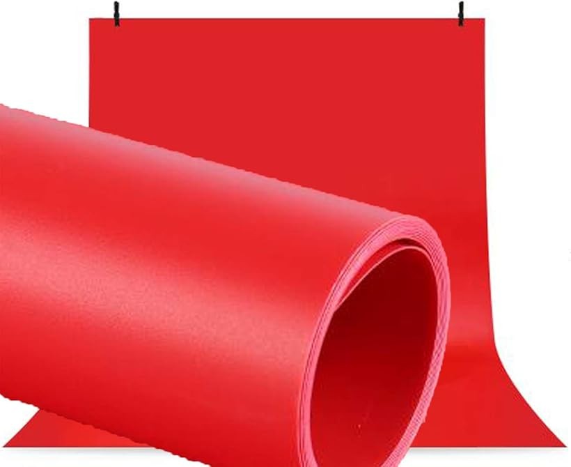 PVC 背景布 背景紙 商品撮影 小物 写真 つや消し (レッド, ワンサイズ)