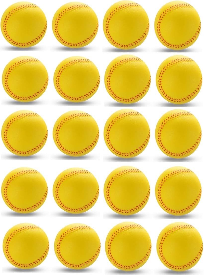 野球 練習 ウレタン ボール 直径 約 7cm イエロー 20球 セット (イエロー 20球 セット)
