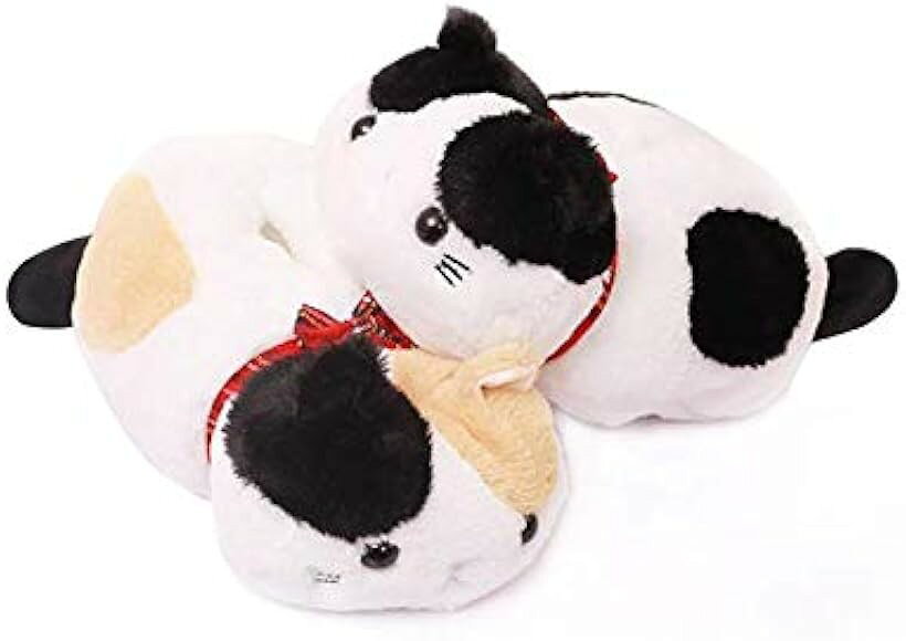 ティッシュカバー ティッシュケース 猫 ネコ ぬいぐるみ もこもこ かわいい 白・黒 (白・黒) [3]
