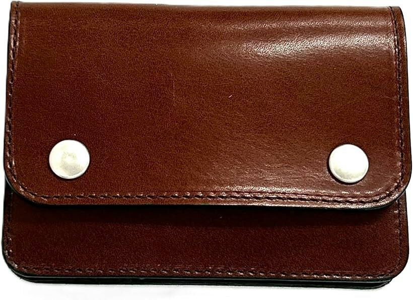 栃木レザー ミニトラッカーウォレット ハーフウォレット コンパクト財布 (ダークブ...