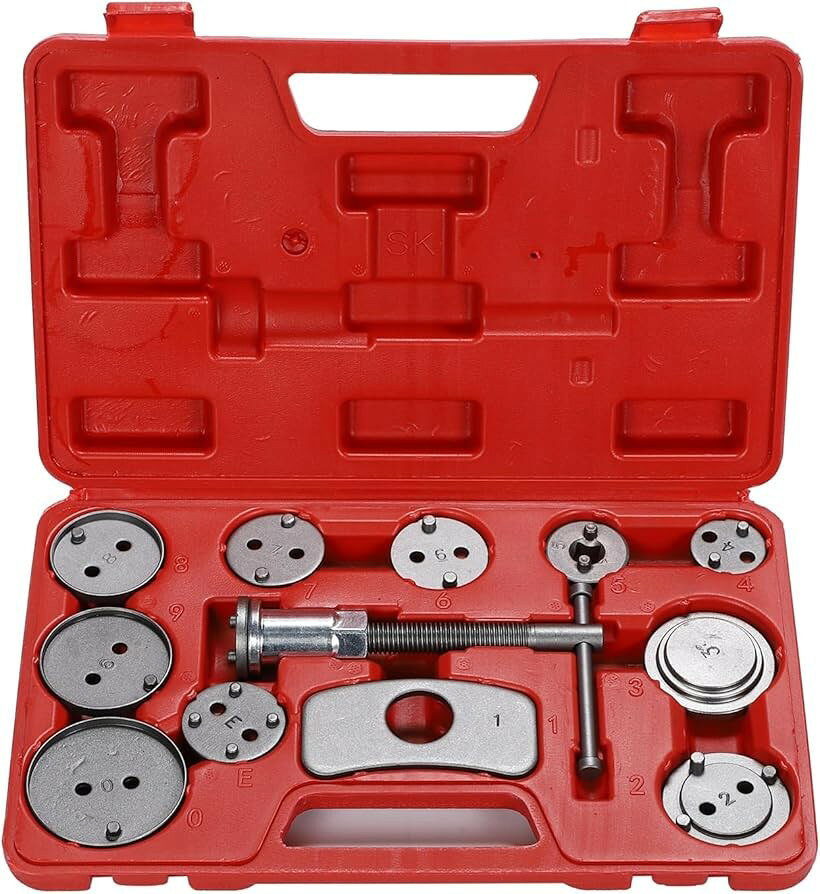 ブレーキキャリパーツール ブレーキパッド ブレーキディスク 交換用 自動車メンテナンス工具 12点セット (12点セット)