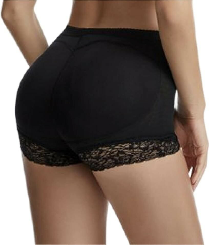 美尻 ガードル ヒップパッド ヒップアップ ショーツ レディース 2XL ブラック (ブ...