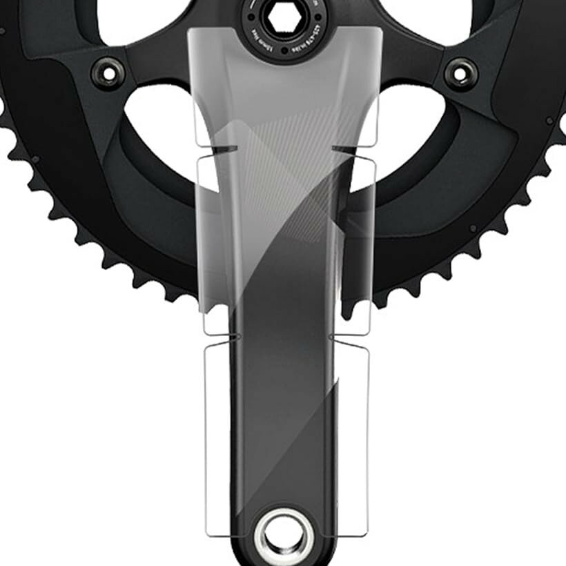 自転車 クランク 保護 ステッカー ロードバイク 傷防止 プロテクター フィルム 透明 シール (クリア, R9200用)