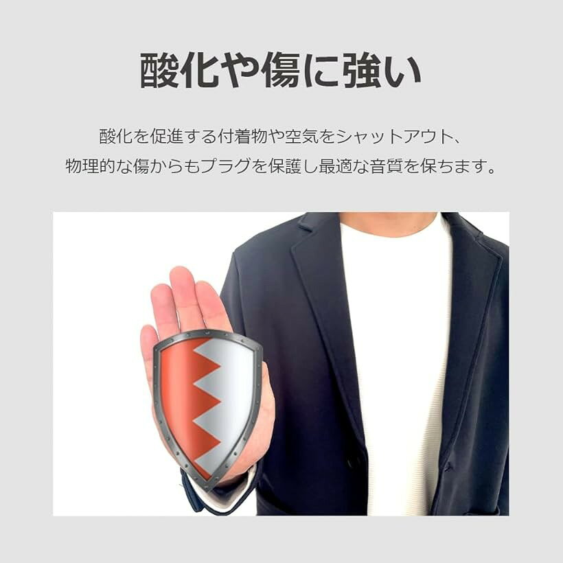 エムラインストアのバランスケーブル 4.4mm キャップ カバー プラグ コネクタ 端子 保護 (クリア, 10個入り)｜アングル3