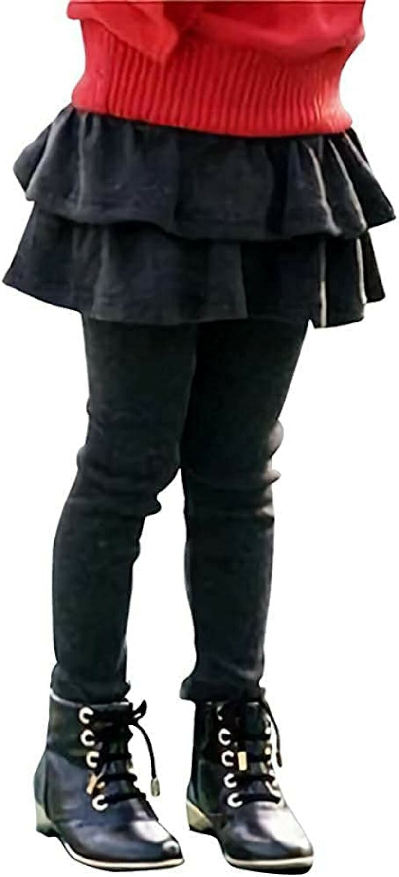 Spats - アスペルシオ スカート付き レギンス 子供服 ガールズ キッズ 女の子 スパッツ スカッツ 150 黒 (モダンブラック, 150)