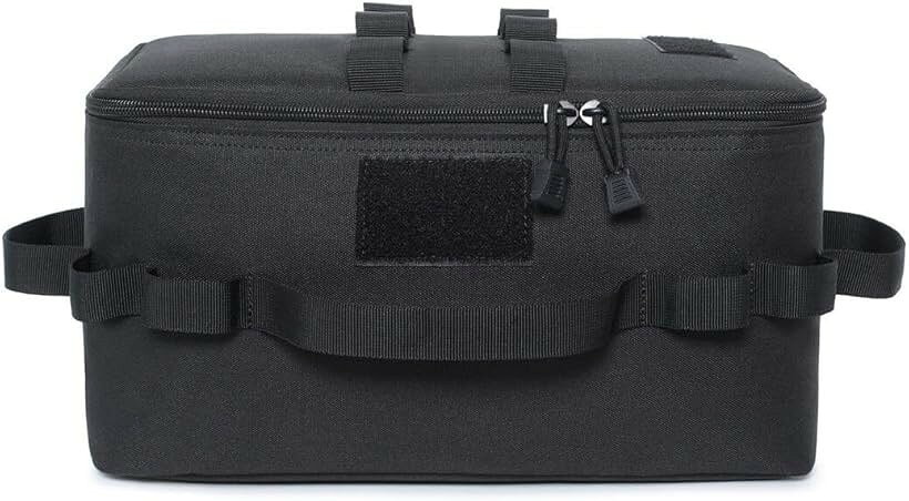 キャンプ ギア 10L 収納 ボックス 食器 ケース 小物入れ ガス缶 収納・アウトドア カメラ (ブラック)