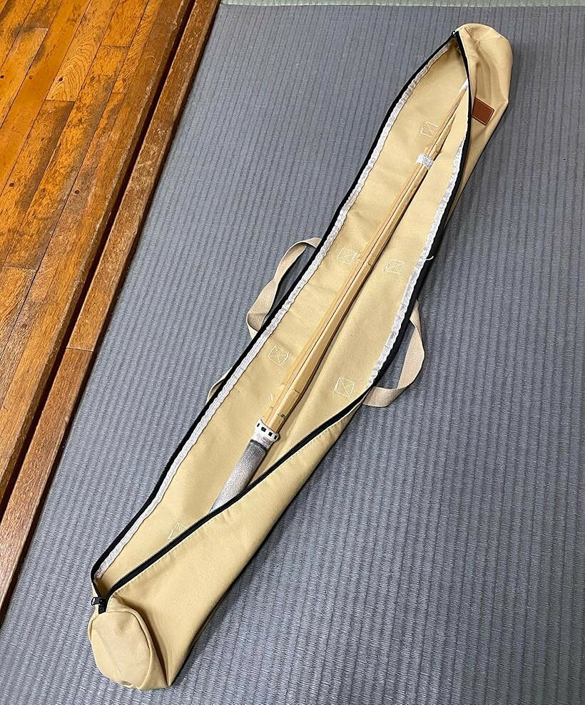 竹刀 袋 ケース 剣道 木刀 模造刀 収納 バッグ 130cm 肩掛け コスプレ 取っ手 麻 (...