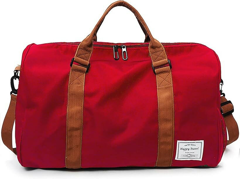Boston Bags - ボストンバッグ ポケット改良 旅行バッグ ジムバック スポーツバッグ 3WAY シューズ収納 大容量 メンズ レディース ユニセックス 乾湿分離 アウトドア 機内持込 (レッド 080)