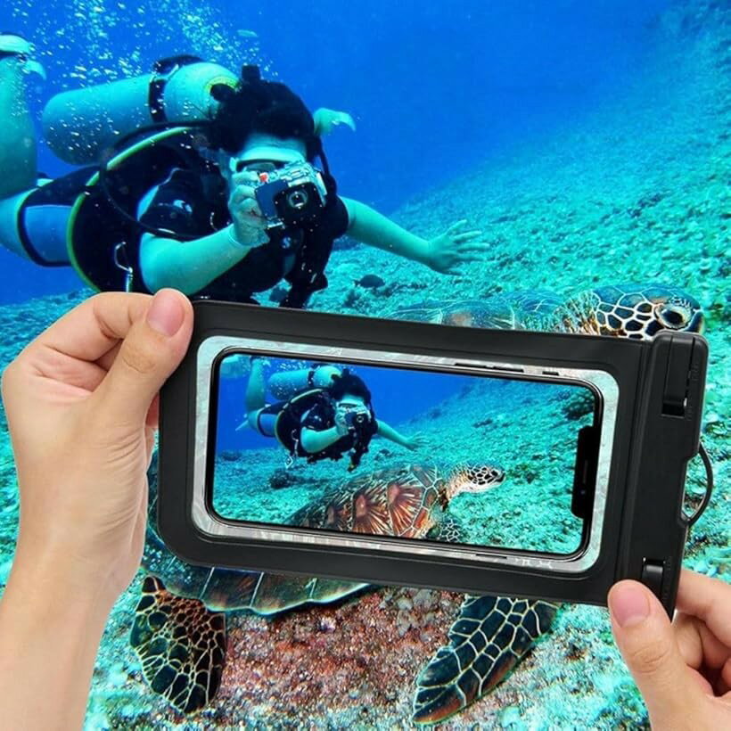 スマホ 防水 ケース 携帯 ポーチ 水中 タッチ 浮く 水中撮影 両手解放 ストラップ...