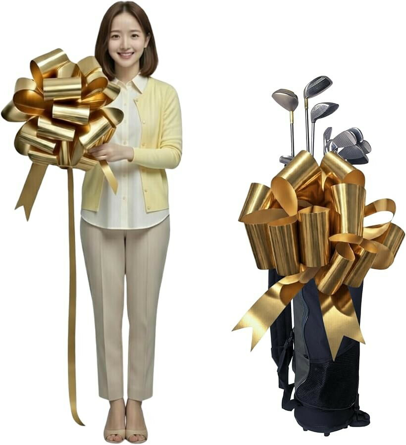 特大 プルボウ リボン 45cm メタリック 大型 ギフトラッピング 家電 結婚式 納車装...