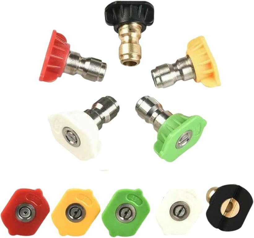 バリエーションコード : 2b2vt4lsft商品コード2b2vt6qcfy商品名高圧洗浄機 ターボ 回転 ノズル クイック 接続 圧力 洗浄 スプレー 汎用 常温水 コネクト 1/4 インチ 3600 PSI チップ5個 TypeAブランドKrovatカラー多色・高圧洗浄機 回転ノズル クイック接続 ターボノズル用 チップ5個 です。1/4インチターボノズルは付属しませんのでご注意ください。・射出角度の異なるスプレーノズル5種類が様々な場面で活躍します。(0°， 15°， 25°， 40°， 60°)・ターボノズルは回転の力により、標準のノズルよりも最大40％高速な洗浄を実現します。汚れたレンガ、コンクリート、ビニール、その他の汚れがひどい場所の洗浄に最適です。手の届きにくい場所を素早く簡単に掃除が可能です。・スプレーパターンが異なる5個のノズルチップです。赤色のものは0度、イエローのものは15度、緑色のものは25度、ホワイトのものは40度、ブラックのものは60度です。実際のニーズに応じてスプレーノズルの異なる角度を選択します。・素材：ステンレス鋼および真鍮、銅 ＊お使いのディスプレイによって、実際の商品の色と若干異なる場合がございます。※ 他ネットショップでも併売しているため、ご注文後に在庫切れとなる場合があります。予めご了承ください。※ 品薄または希少等の理由により、参考価格よりも高い価格で販売されている場合があります。ご注文の際には必ず販売価格をご確認ください。※ 沖縄県、離島または一部地域の場合、別途送料の負担をお願いする場合があります。予めご了承ください。※ お使いのモニタにより写真の色が実際の商品の色と異なる場合や、イメージに差異が生じることがあります。予めご了承ください。※ 商品の詳細（カラー・数量・サイズ 等）については、ページ内の商品説明をご確認のうえ、ご注文ください。※ モバイル版・スマホ版ページでは、お使いの端末によっては一部の情報が表示されないことがあります。すべての記載情報をご確認するには、PC版ページをご覧ください。・こちらの商品はTypeAです。