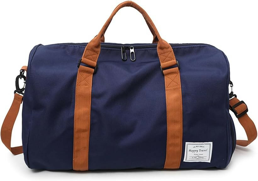 Boston Bags - ボストンバッグ 旅行バッグ スポーツバッグ 旅行カバン スポーツダッフルバッグ ジムバッグ 3WAY シューズ収納 機内持込 アウトドア 大容量 メンズ レディース ユニセックス 乾湿分離 ネイビー (ネイビー)