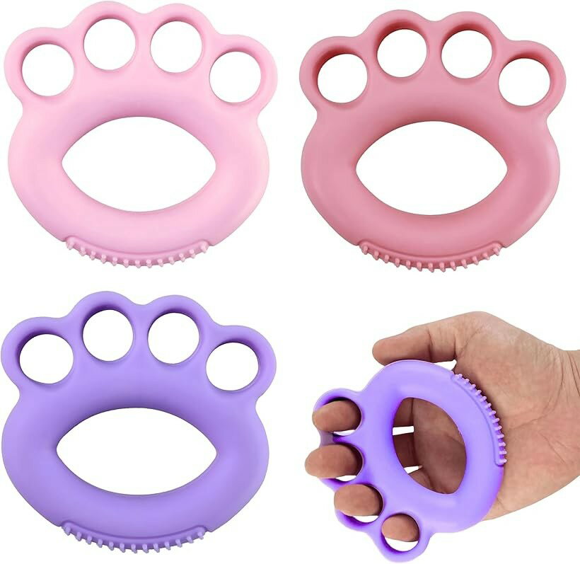 握力 グリップ ハンドグリップ 指 手 トレーニング リハビリ 介護用品 子供 女性 高齢者 ゴム (3段階(10/30/50LB) 3個セット)