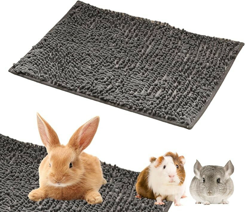 うさぎ ソアホック マット 足裏保護 介護 吸水 速乾 洗濯可 滑り止め 40x60cm (グレー, 1枚(40x60cm))