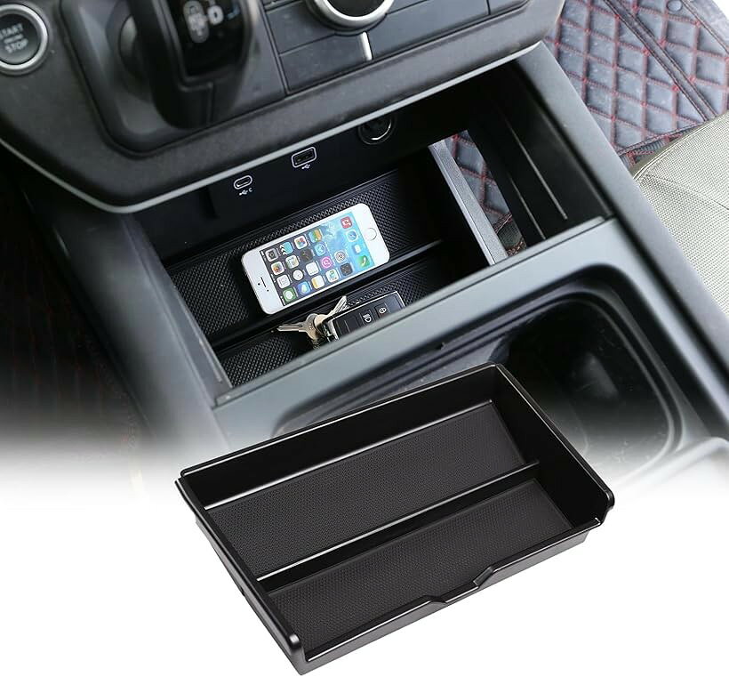 互換品ランドローバー ディフェンダー 90 110 2020-2023に対応 車用収納ボックス センターコンソールトレイ センター収納ボックス カスタムパーツ カー用品 センターコンソール下部トレイ (センターコンソール下部トレイ)