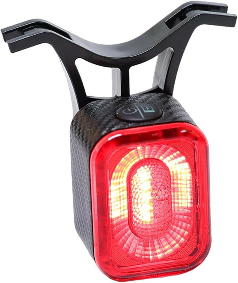 自転車 テールライト4つモード+ブレーキセンサー+光感知+振動感知+残量表示防水 USB充電式 スマートライト テールランプ 取付簡単 ロードバイク/マウンテンバイク/電動アシスト自転車/ピストバイクなどに適用 (レッド)