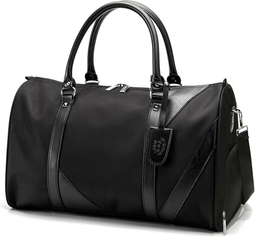 Boston Bags - ボストンバッグ レディース メンズ 大容量 修学 旅行トラベルバッグ シューズ収納バッグ (サイドポケット付き, Large)