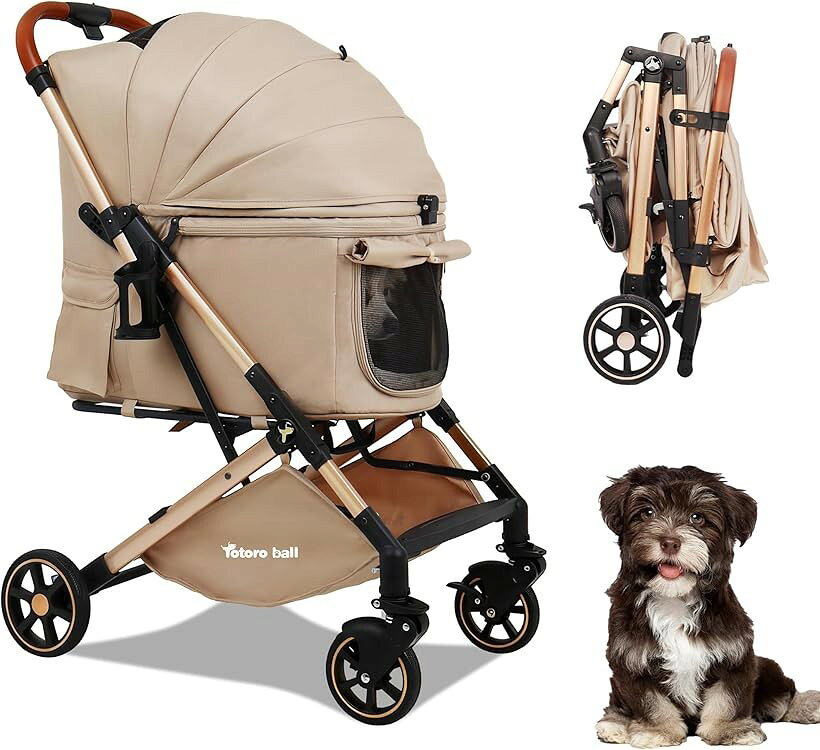 ペットカート 犬 バギー 4輪 小型犬 中型犬 多頭 ペットキャリーカート ワンタッチ...