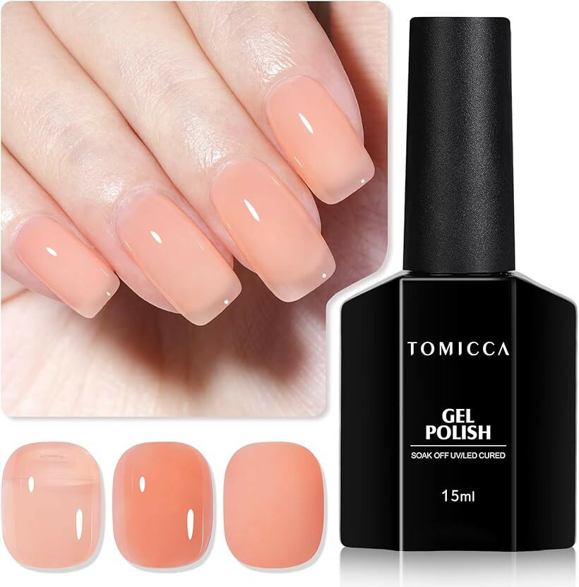ジェルネイル シアーカラージェル 単色 透明感ある 15ml UV/LED対応 初心者＆プロ適用 ポリッシュタイプ セルフネイル (ヌード肌の色)