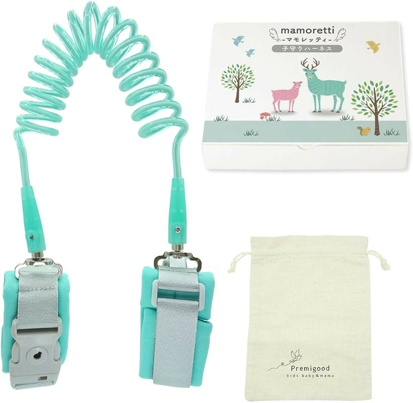 ハーネス 子供 マモレッティパステルカラーでかわいいロゴ入りふわふわバンド＆回...