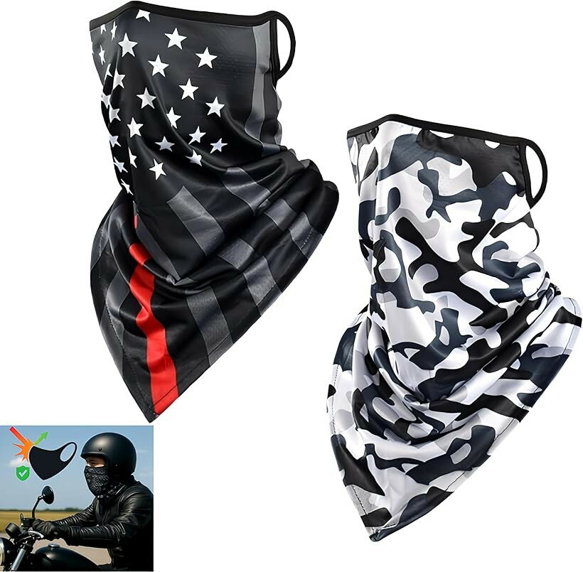 バリエーションコード : 2bu8rlsvhx商品コード2bu8rl0qld商品名バイク フェイスマスク フェイスカバー ネックカバー UVカット 耳掛け 2枚セット 通気性 吸汗速乾ブランドcoco plazaカラーetc(ミリタリーテイスト)サイズ等Free Size「UVカット」強い日差しでも安心。UVカット率90％以上でしっかり紫外線対策「バイクに似合うデザイン」バイクに合うアメリカンなデザイン。機能も充実、吸汗速乾素材でムレ知らず、長時間でも快適な呼吸感。「ズレ防止」伸縮性のある耳掛け式でヘルメットの下でもズレ落ちない「2枚セット」洗い替え・予備用に便利で、家族や友人とシェア可能「商品仕様」サイズ：縦44x横30x首掛け部14cm／重量：約40g／素材：ポリエステル100％／フリーサイズ/バリエーション：ペイズリー柄、ミリタリーテイスト。（＊個体差があり、誤差がある場合がございます。）モニターなど環境により画像と若干見え方が違う場合がございます。※ 他ネットショップでも併売しているため、ご注文後に在庫切れとなる場合があります。予めご了承ください。※ 品薄または希少等の理由により、参考価格よりも高い価格で販売されている場合があります。ご注文の際には必ず販売価格をご確認ください。※ 沖縄県、離島または一部地域の場合、別途送料の負担をお願いする場合があります。予めご了承ください。※ お使いのモニタにより写真の色が実際の商品の色と異なる場合や、イメージに差異が生じることがあります。予めご了承ください。※ 商品の詳細（カラー・数量・サイズ 等）については、ページ内の商品説明をご確認のうえ、ご注文ください。※ モバイル版・スマホ版ページでは、お使いの端末によっては一部の情報が表示されないことがあります。すべての記載情報をご確認するには、PC版ページをご覧ください。バイクに乗るあなたのスタイルにしっかりマッチするフェイスマスクが登場。星条旗柄をはじめとするアメリカンテイストなデザインで、バイクジャケットやヘルメットとの相性も抜群。走行時のワイルドさを演出しながら、機能性も妥協しません。
