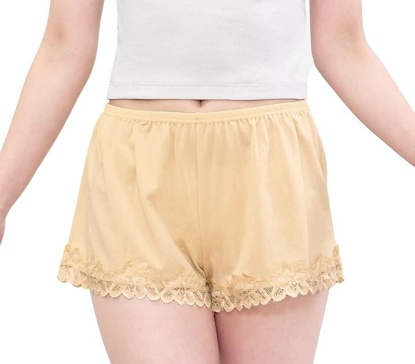 レディース 女性 パンツ ペチコート ペチパンツ (ベージュ, L-LL)