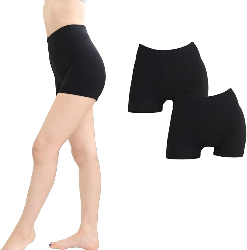 レギンス パンツ 綿混 コットン レディース 女性 スパッツ 日本製 伸縮性 ストレッチパンツ インナー下着 ゆったり お洒落 細め 引き締め (ブラック1分丈2個, M-L)