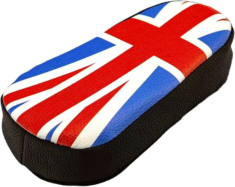スカイベル ニーパッド 車 ミニクーパー BMW MINI 対応 アクセサリー グッズ 小型 厚め 膝 レッグパッド クッション 便利グッズ (ユニオンジャック「ブルー」)