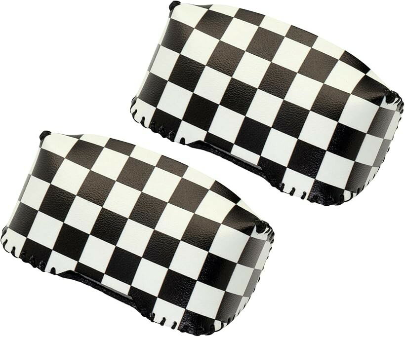 スカイベル シートベルト バックル カバー ミニクーパー f54 f55 f56 f57 f60 BMW MINI 対応 2個 アクセサリー 便利 グッズ 合成皮革 (チェッカー「B」)