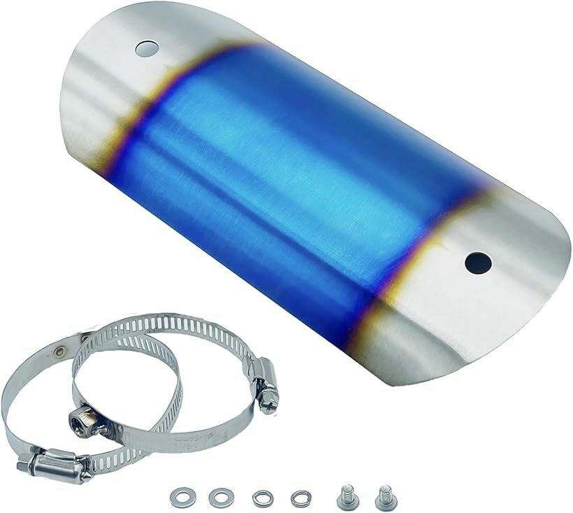 ステンレス製4-1マフラー シルバー/ブルー 楽天市場】マフラー（カラーブルー）（バイク用品｜車用品・バイク用品
