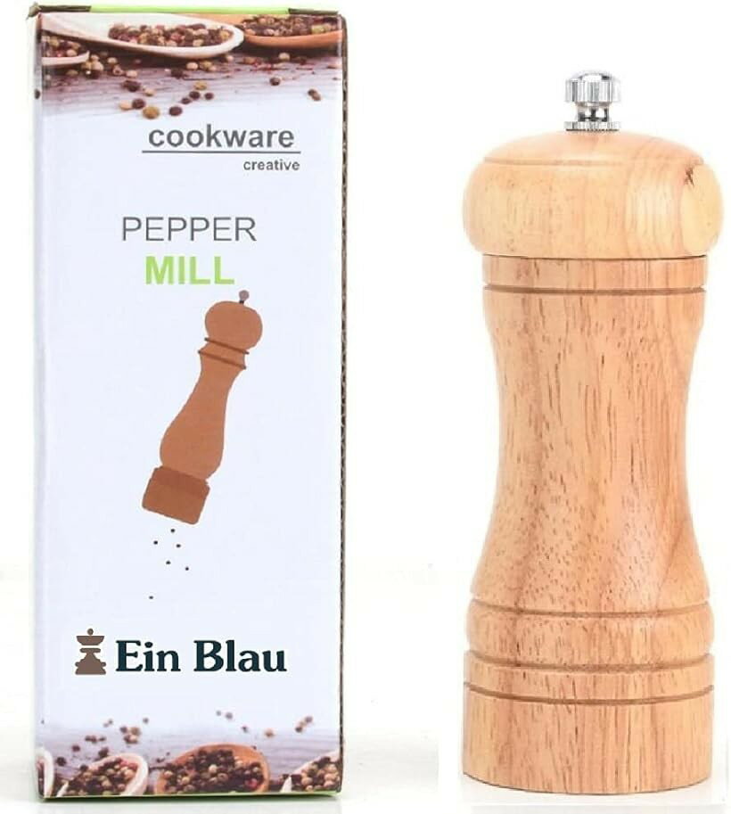 Salt, Pepper - アインブラウ 多目的ミル ペッパーミル ソルトミル オーク 無垢材 調味料 14.5cm オーク色 (14.5cm オーク色)