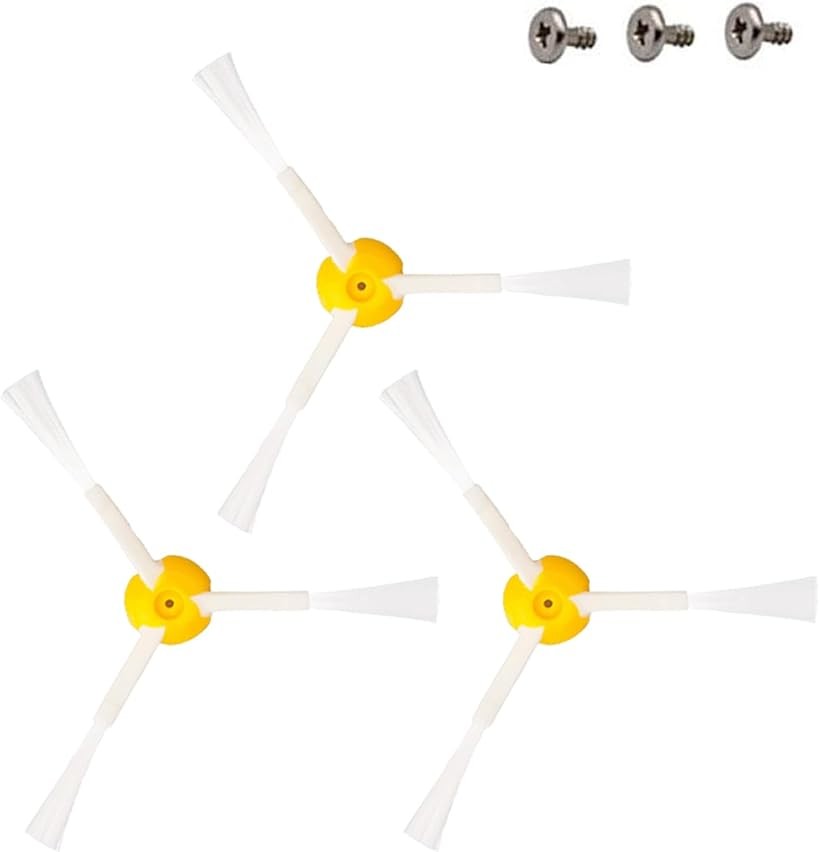 互換品 交換互換品 ルンバ エッジクリーニングブラシ 3本交換用 500/600/700/800/900シリーズ アイロボット 掃除機 アクセサリ フィルター ルンバ消耗品 (黄, 3点 800/900ブラシ)