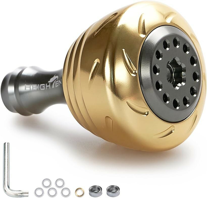 30mm リール ハンドル ノブ 4色 シマノ ダイワ 通用 Shimano Type Daiwa Drum Series ゴールド 192 (ゴールド)