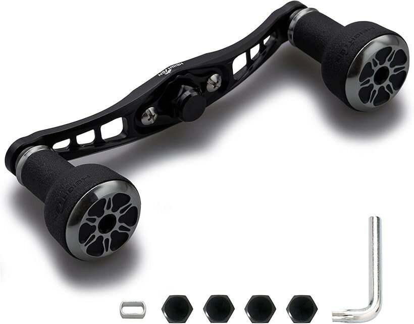 ベイト リール ハンドル 直径24mm TPE製 ノブ搭載 シマノ ダイワ アブガルシア 通...